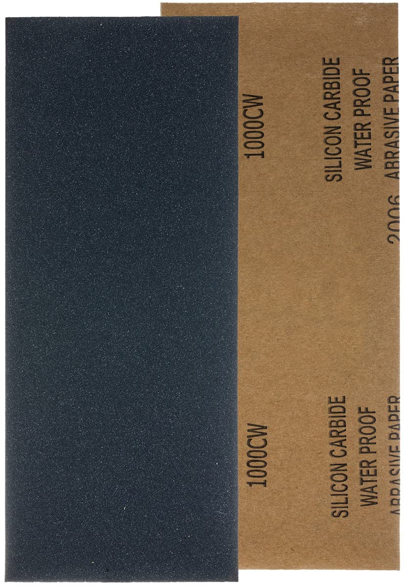 1000 Grit Wet & Dry Sandpaper Sheets, 23 x 9.5cm, Ultra Fine Abrasive Sand Paper Roll for Wood, Metal, Plastic, Glass, Stone and Wall Sanding, 10 Pack