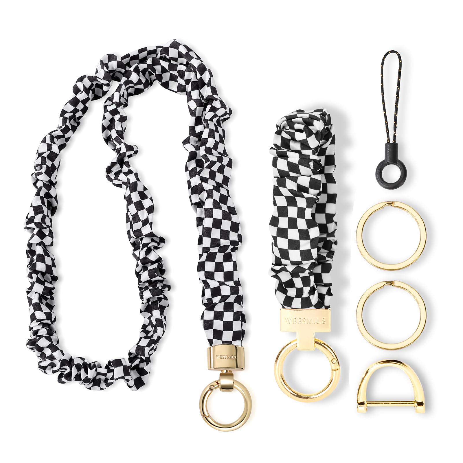 WEESMILE Lanyard and Wristlet Keychain Set for ID Badges