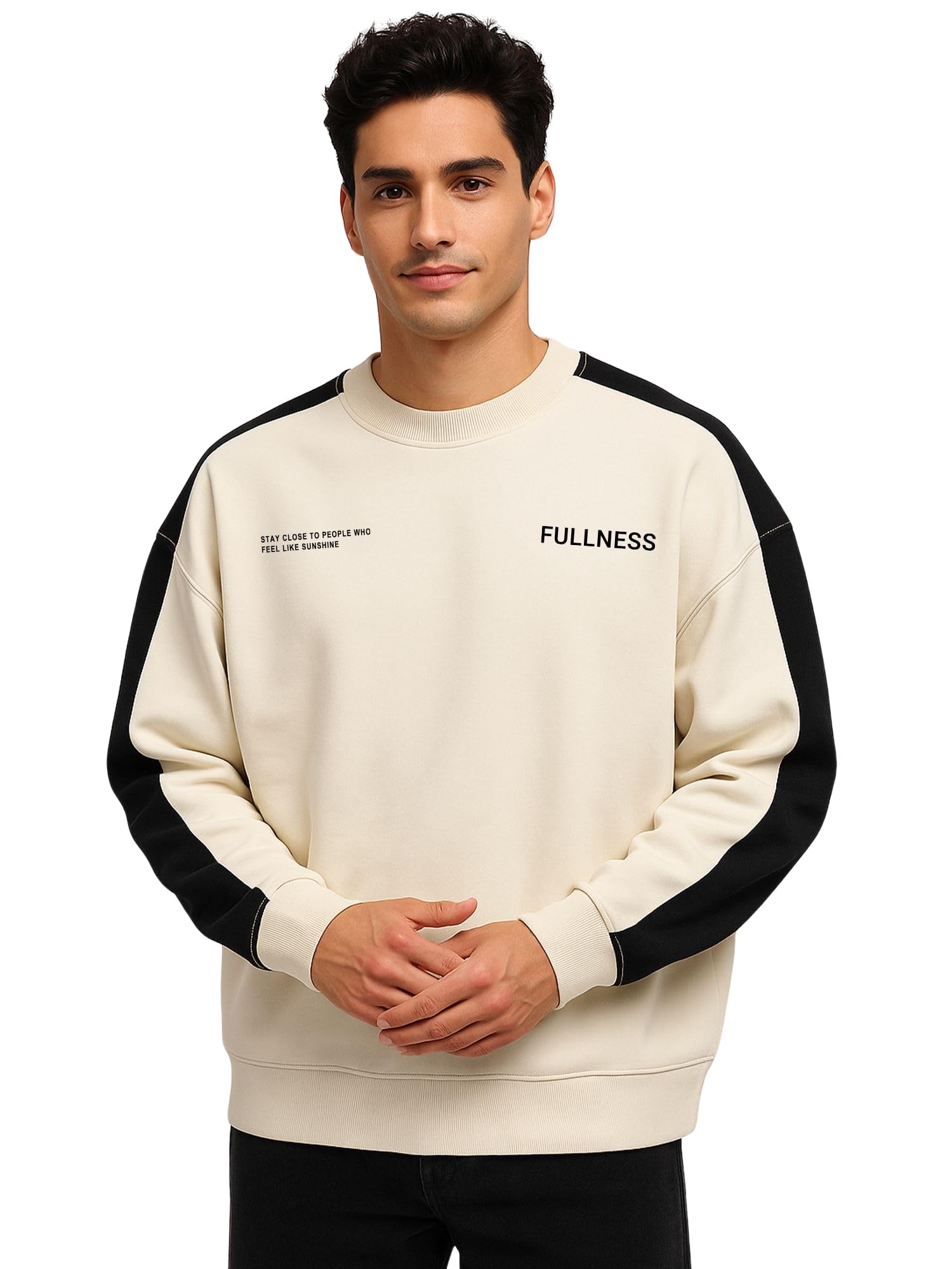 || Mens || Color Block || Round Neck || Full Sleeve || Cotton Fleece || Sweatshirt-image-35