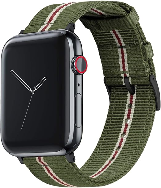 Amazon.com: BARTON - Correas de reloj de dos piezas de estilo militar de  1.496 in/1.575 in con mecanismo de barra de resorte de liberación rápida,  compatible con todos los modelos de Apple