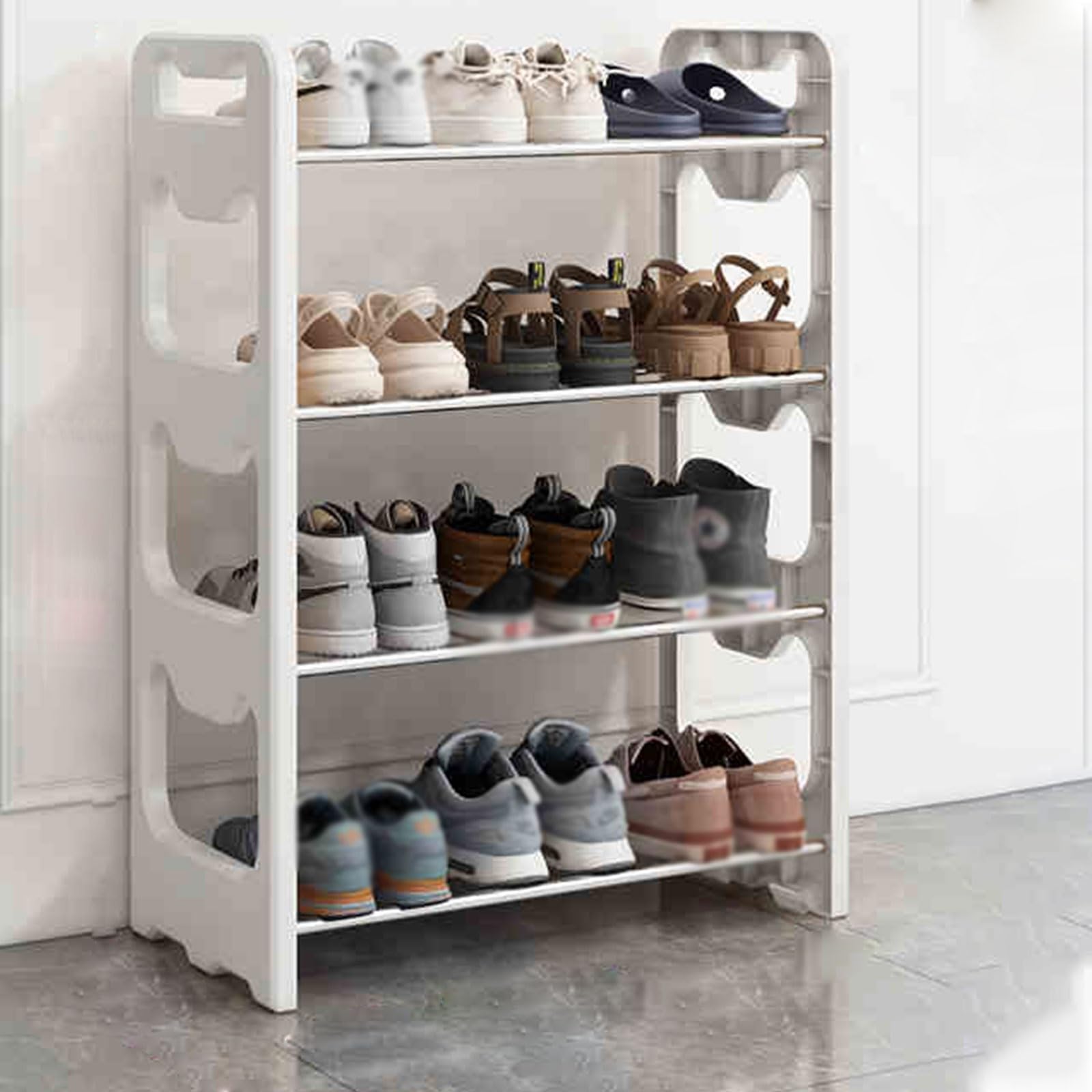 JHDXL Multifunzionale Portascarpe Verticale, Portascarpe Salvaspazio, Organizzazione Scarpiera, Scarpiera Ingresso, Per Corridoio,Soggiorno E Camera Da Letto(White,54.5 * 60cm/21.4 * 23.6in)