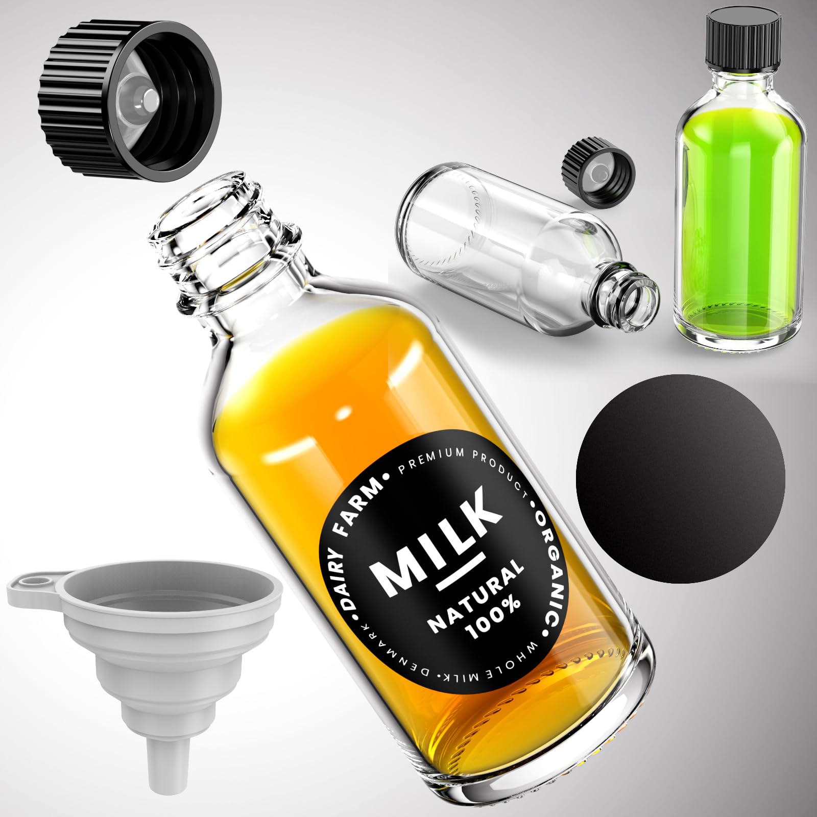 Bomboniere 2026 Bottiglie in vetro colorato trasparenti con tappo da 120 ml