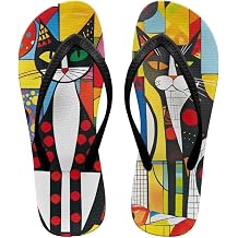 Coloranimal Flip Flops for Women Non Slip Sandals Rainbow Flip Flops Women Casual Summer Beach Thong Sandals Fashion Water Shoes Slippers
