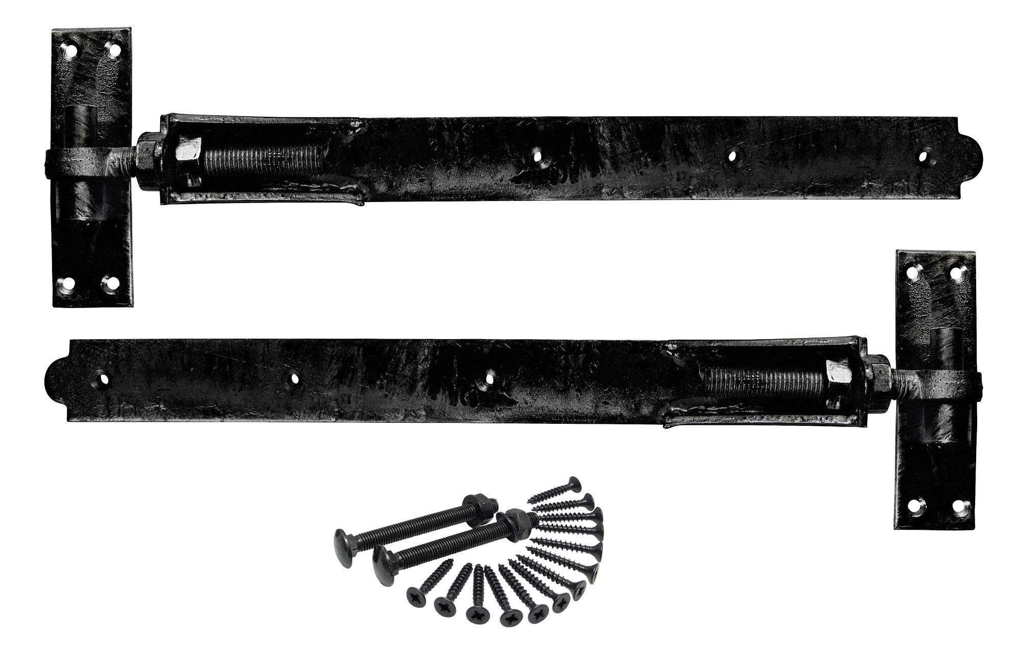 Heavy Duty 48" 1200MM Adjustable Hook and Band GATE Hinges ABH1200B - EPOXY Black - Includes All FIXINGS - 1 X Pair - Free Next Working Day DELIVERY