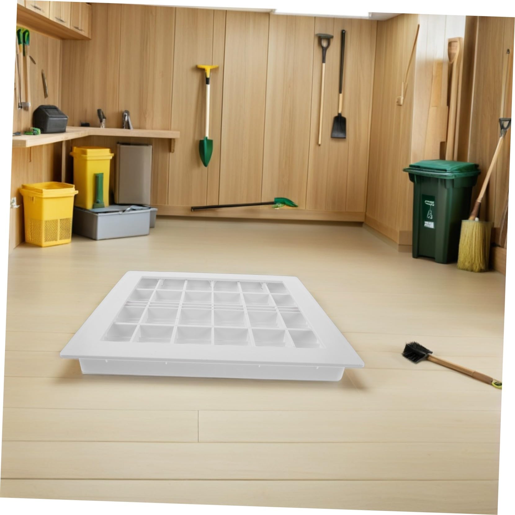 Cubierta de Drenaje de Piscina Cuadrada 30x30cm Abs Blanco