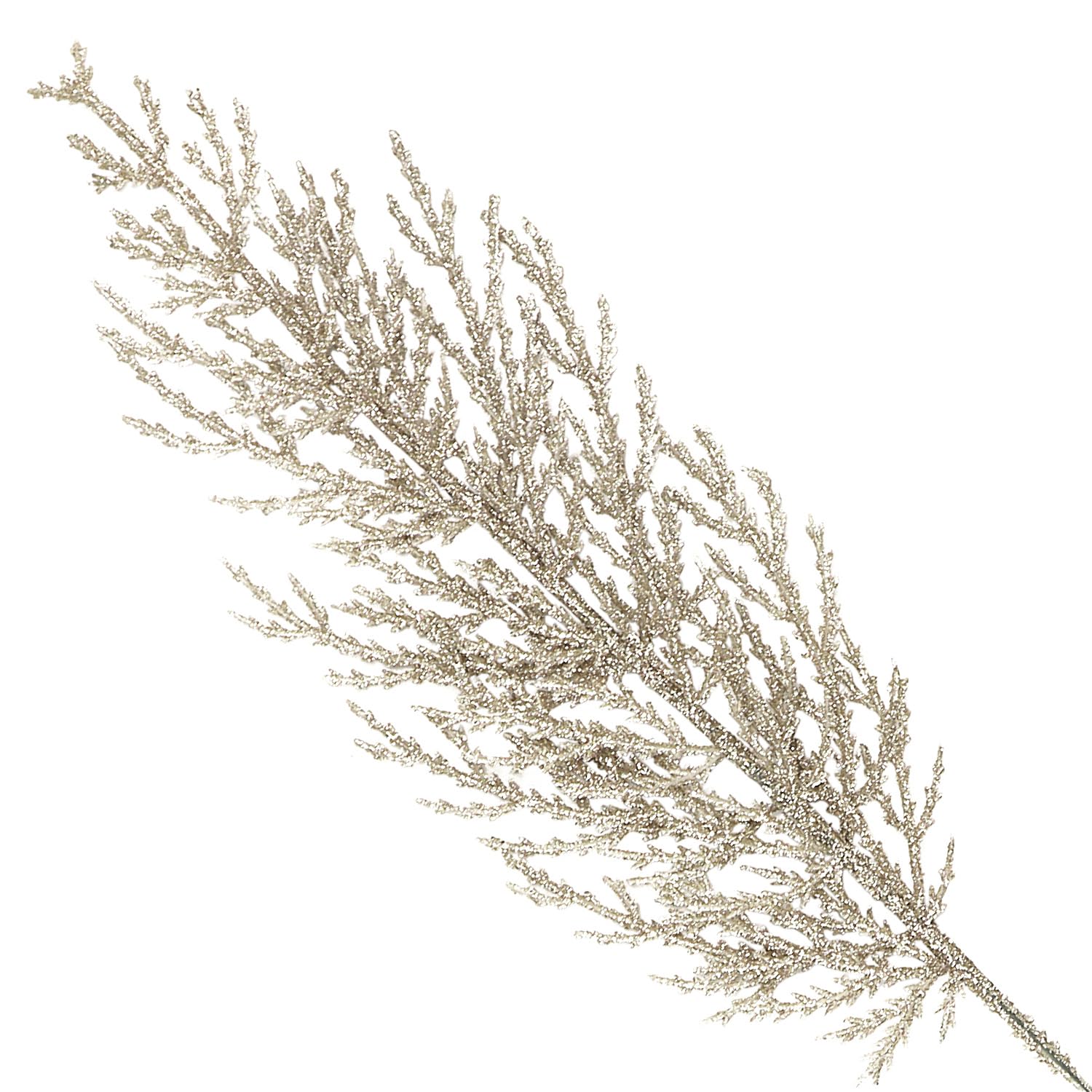 KKSTY Pack of 16 Artificial Pine Branches Glitter Twig Ornaments - Image 2
