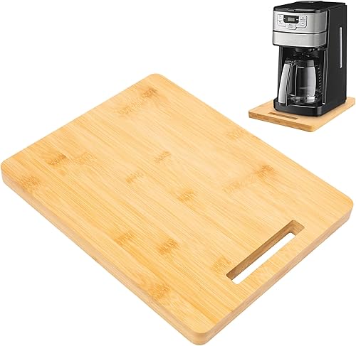 Bandeja deslizante de bambú para electrodomésticos optimiza tu encimera de cocina con un estante desplegable para cafetera estándar de EE. UU. y
