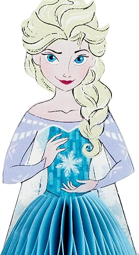 Miniatura 6 de Hallmark Paper Wonder - Tarjeta de cumpleaños desplegable de Disney, de Frozen, tarjeta de aliento para todas las ocasiones (Elsa en forma de panal