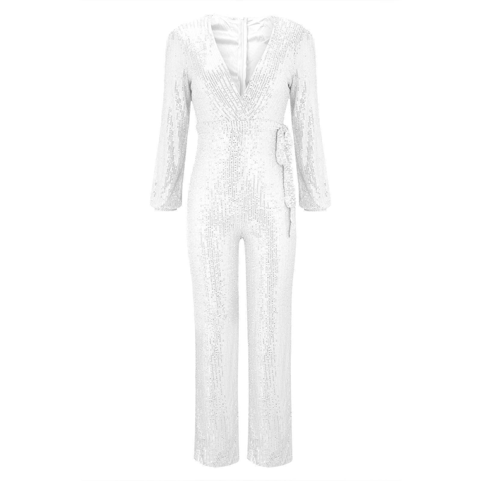 Overol de verano para mujer, de manga larga, con lentejuelas, para Reino Unido, talla 14, enterizo para salir, talla 18, pantalones de verano para mujer