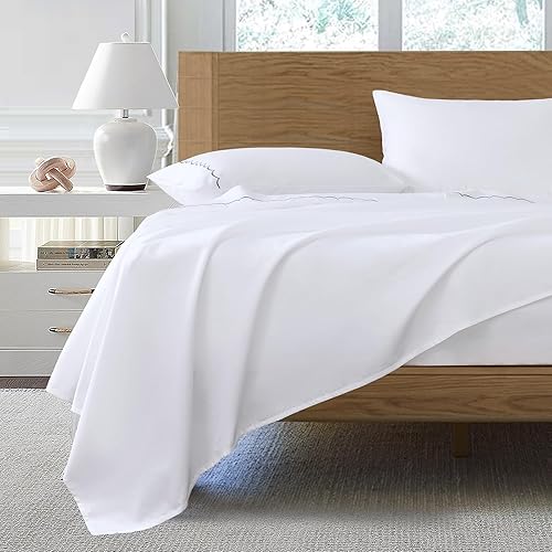 Miniatura 10 de PANDATEX Lujosas sábanas bordadas 100 % algodón, hilo ultra suave de los años 80, ropa de cama de satén de alta calidad de hotel para cama de tamaño