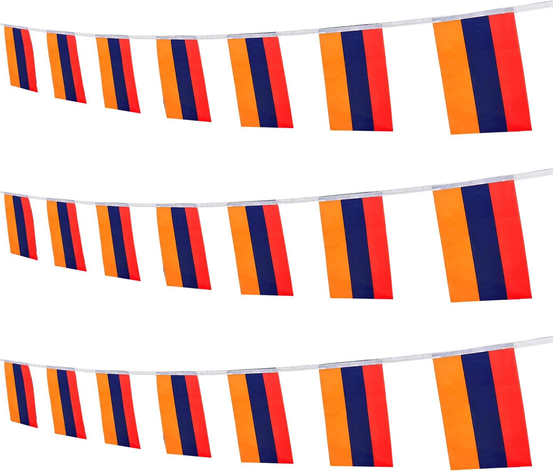 ZXvZYT Armenia Armenian Flag Banner String,Small Mini Armenia Pennant flags,For Grand Opening,National Sports Events,Party Festival Decorations(50 Feet 38 Flags)