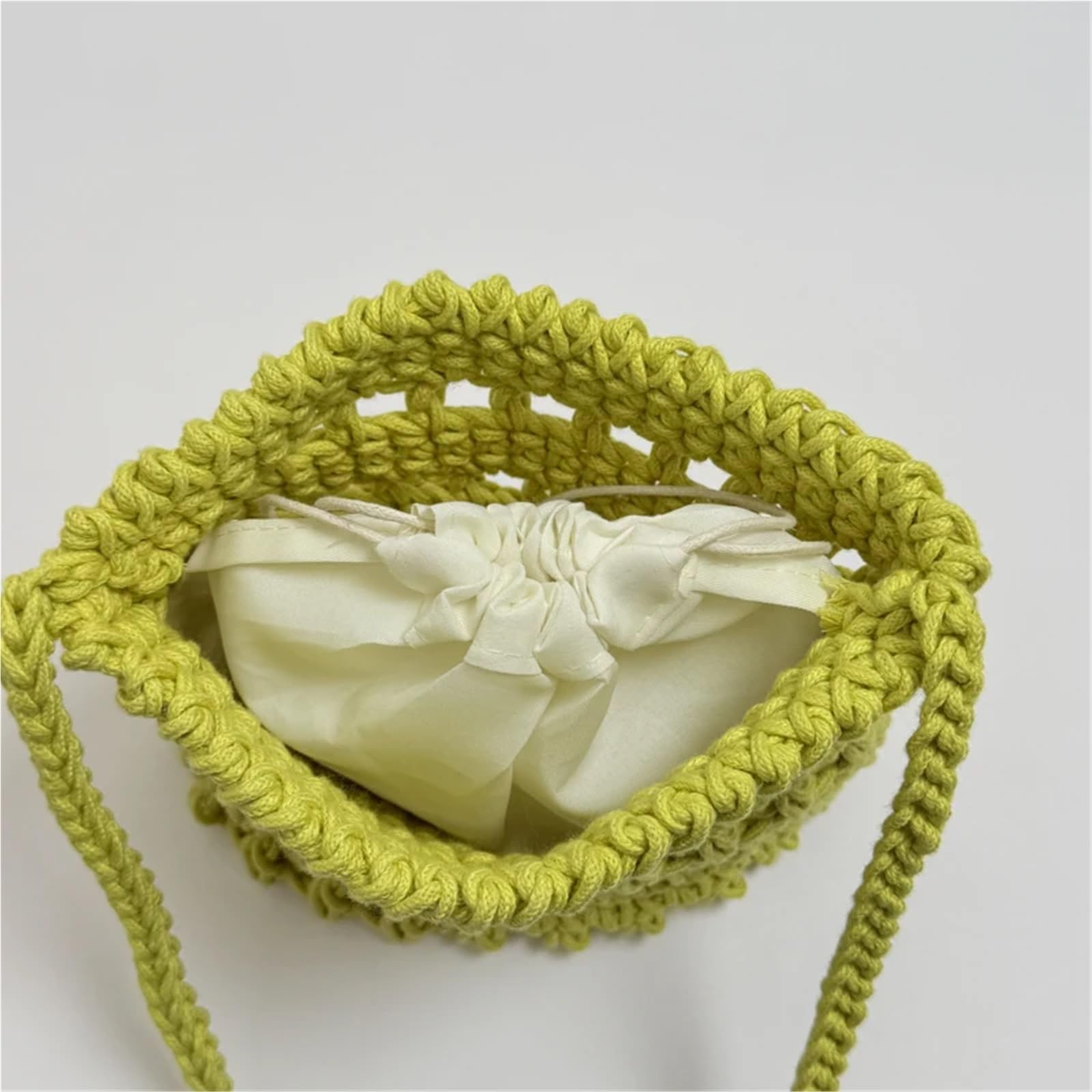 Bolso de Mano Tejido Calado Bolso bandolera pequeño tejido hueco de ganchillo, informal, for vacaciones, estético, diario, for compras en la playa
