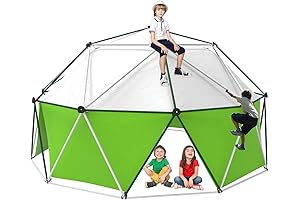 Gardenature Kids Outdoor Playhouse Climber with Slide and Tent