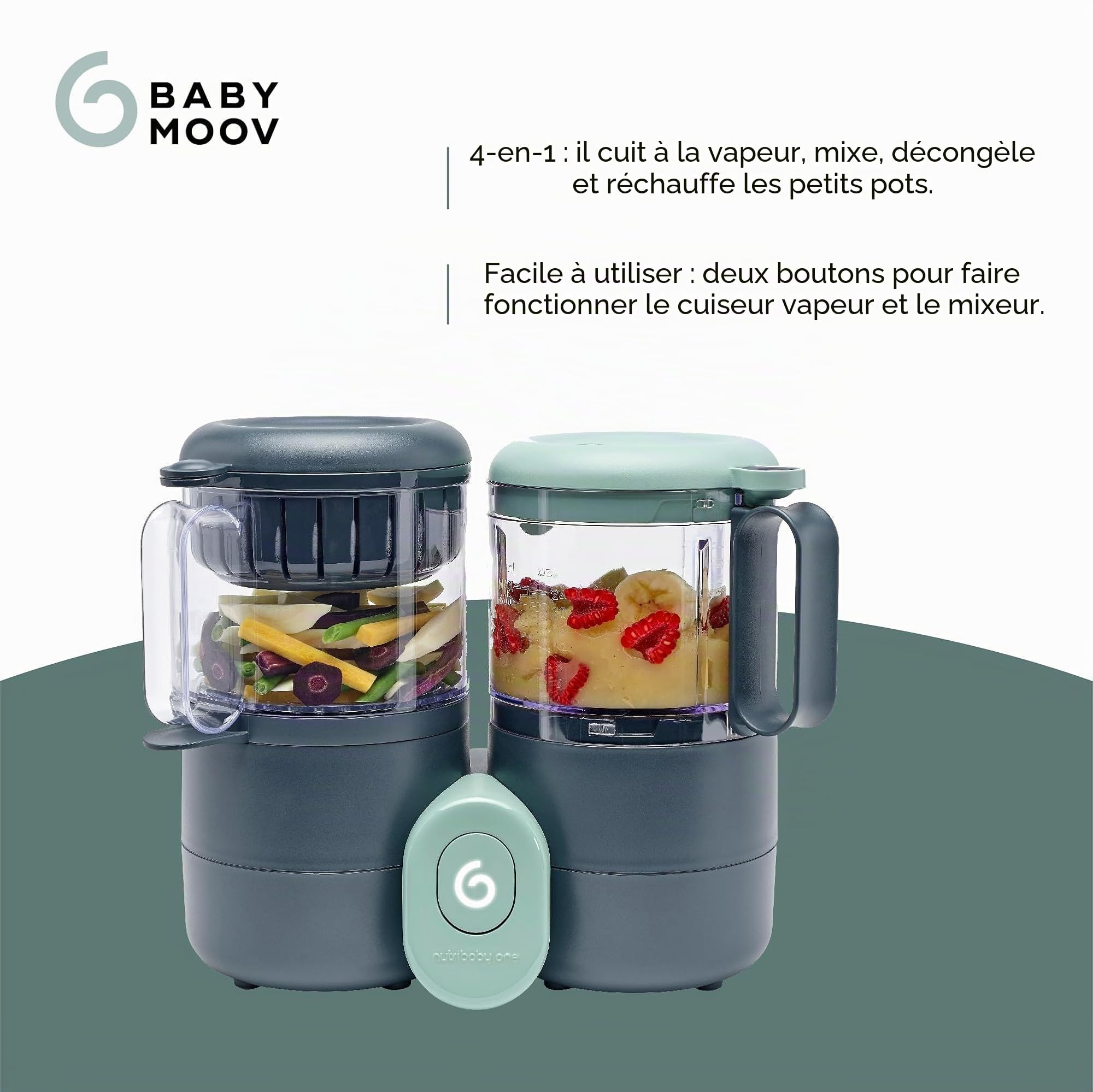 Babymoov Nutribaby A001133_UK Robot de cuisine 4 en 1