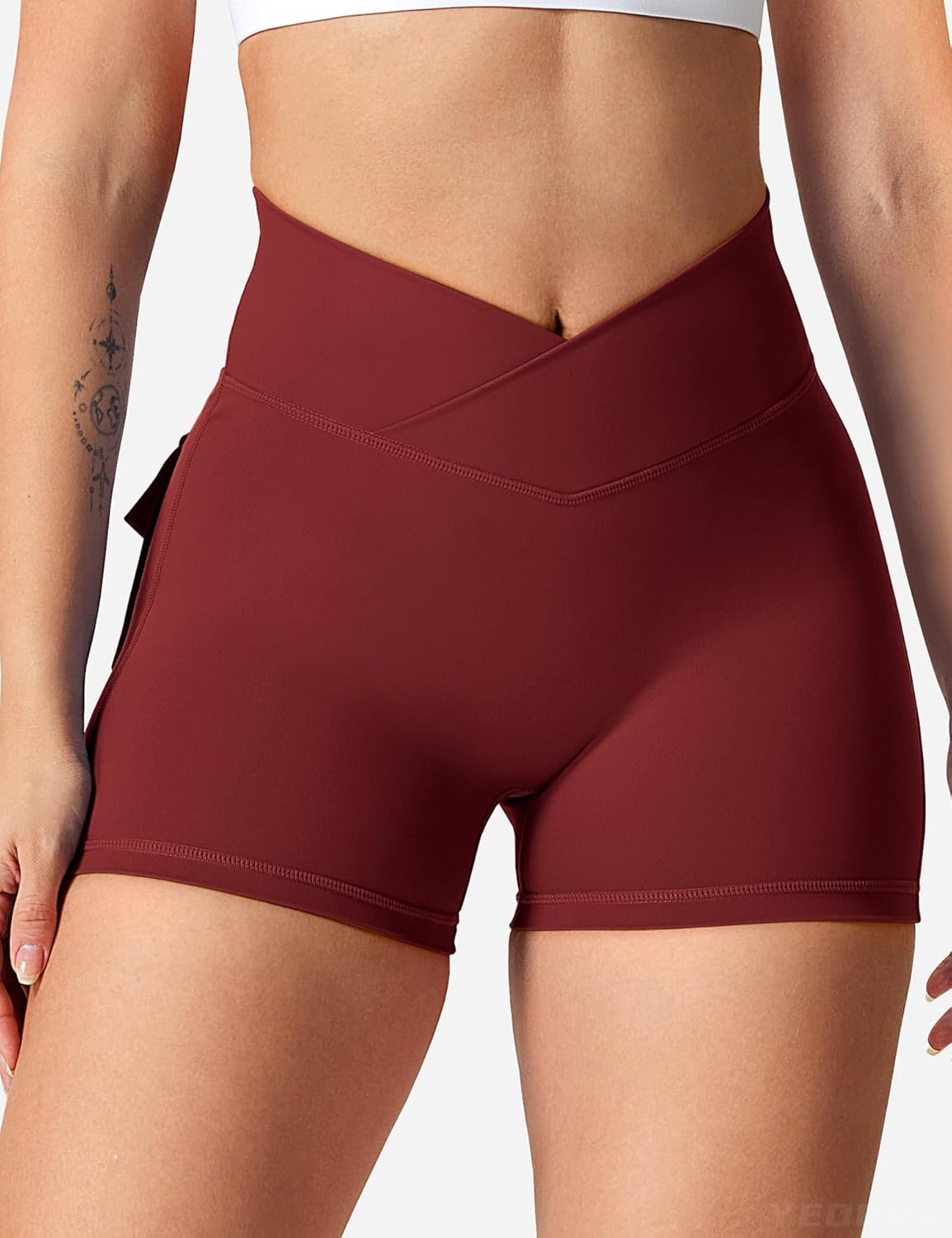 YEOREO CoreFlex Scrunch Workout Shorts with Pockets Charm Gym Biker Shorts for Women High Waisted Booty Yoga - Image 2