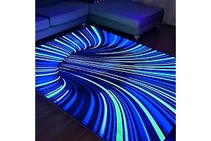 Optical Illusion 3D Vortex LED Area Rug