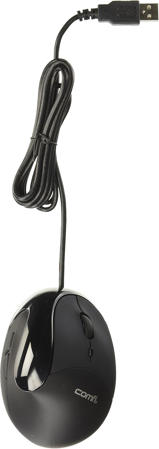 ACP EM011-BK USB Black Comfi Ergonomic Mouse By Ergoguys