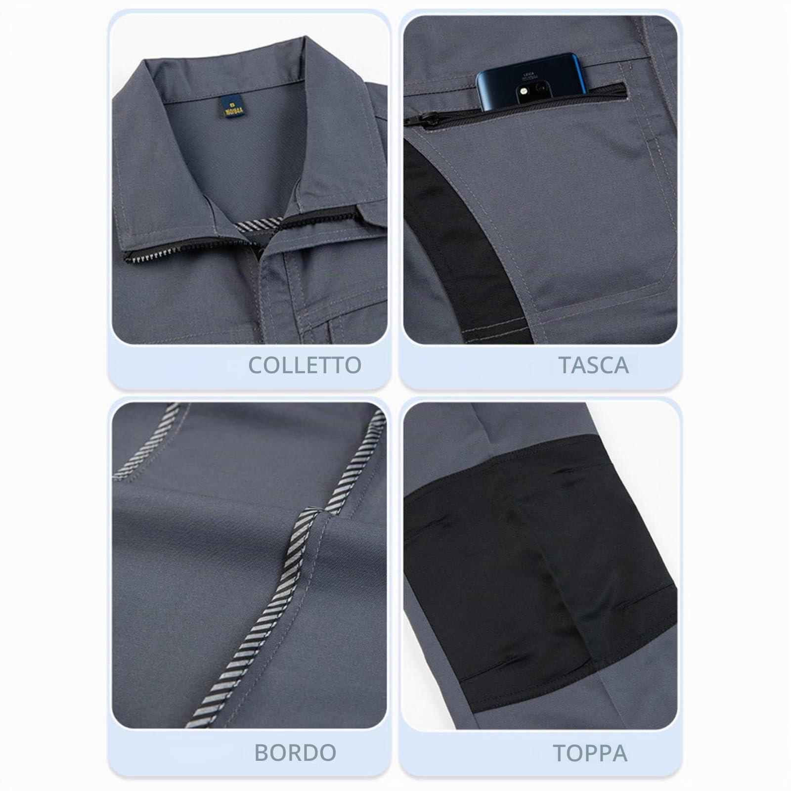 Honghuang Uniforme Resistente all'Usura da Uomo Personalizzata Primavera Autunno Riparazione Meccanica Abbigliamento da Lavoro Officina Tute da Fabbrica Giacca e Pantalone Personalizzati