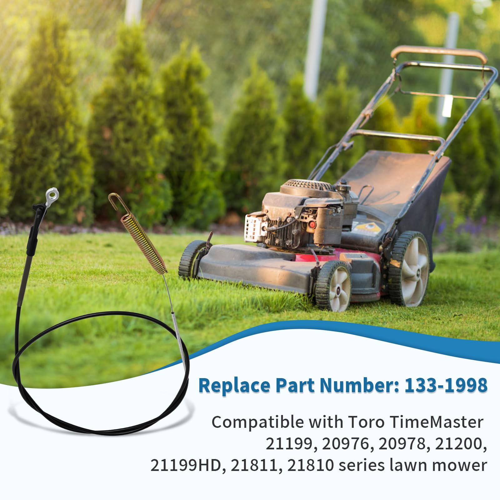 Brake Cable 133-1998 For Toro Timemaster Lawn Mower 20976 20978