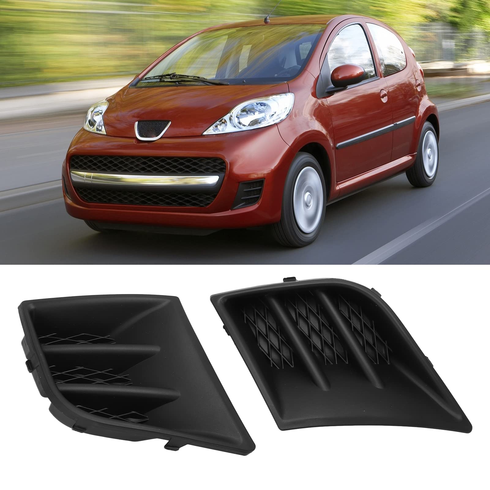 Cache Phare / Grille Antibrouillard Avant Gauche Pour Peugeot 107 (2009-2012) - Protection ABS