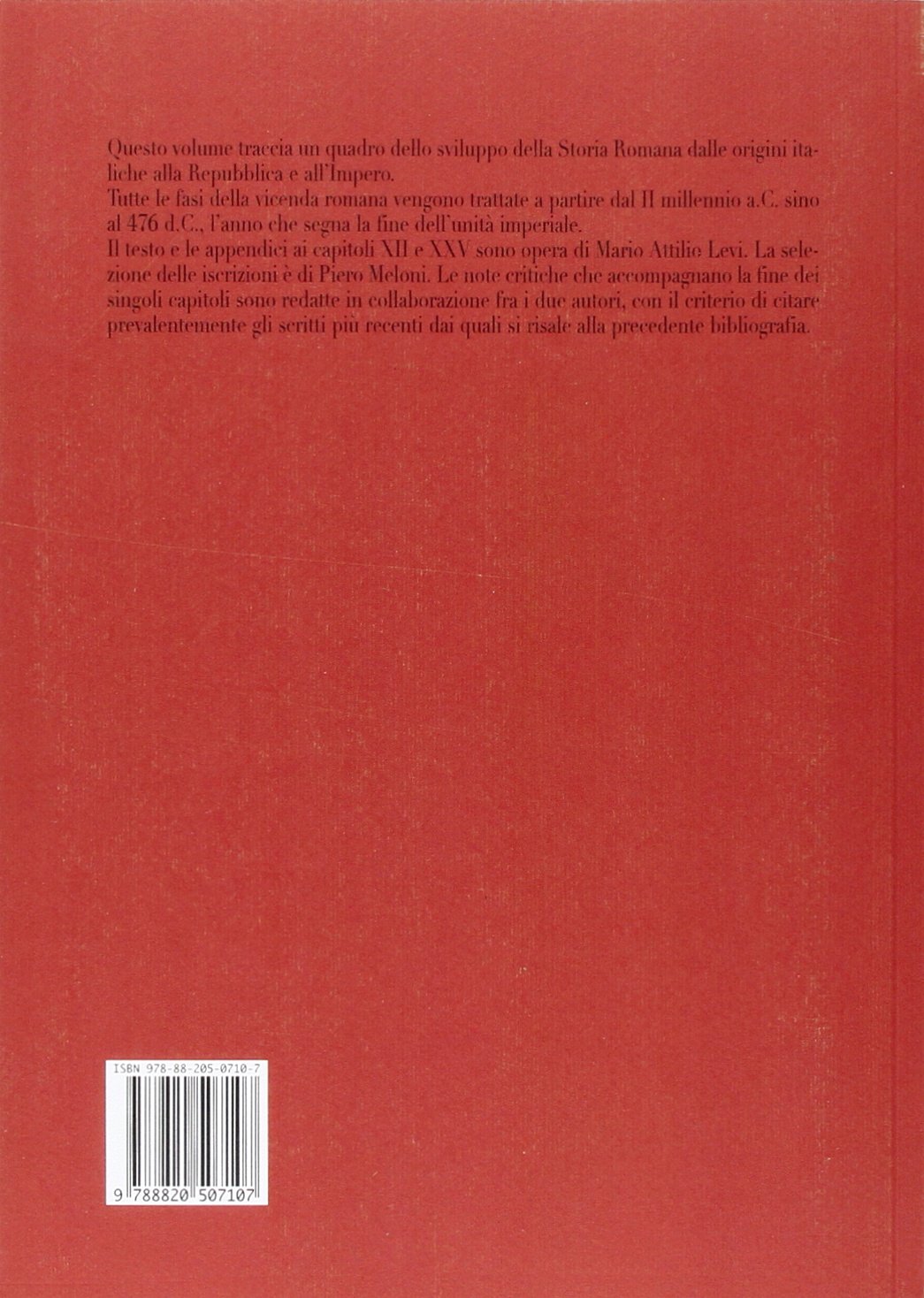 Storia romana dalle origini al 476 d. C.