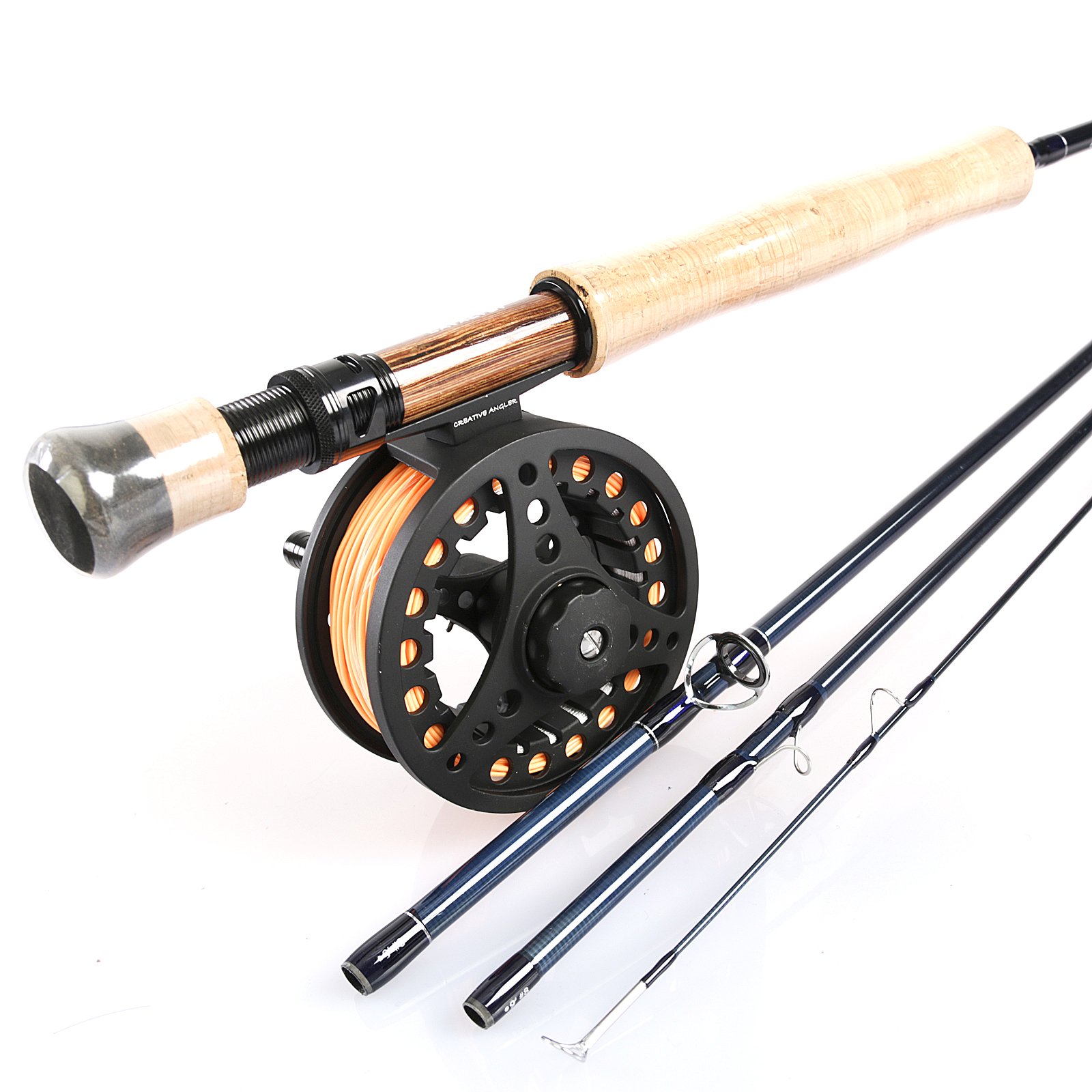 Fly Fishing Rod Reel Combo Red Truck 1953 8wt 9ft 4-Piece Red