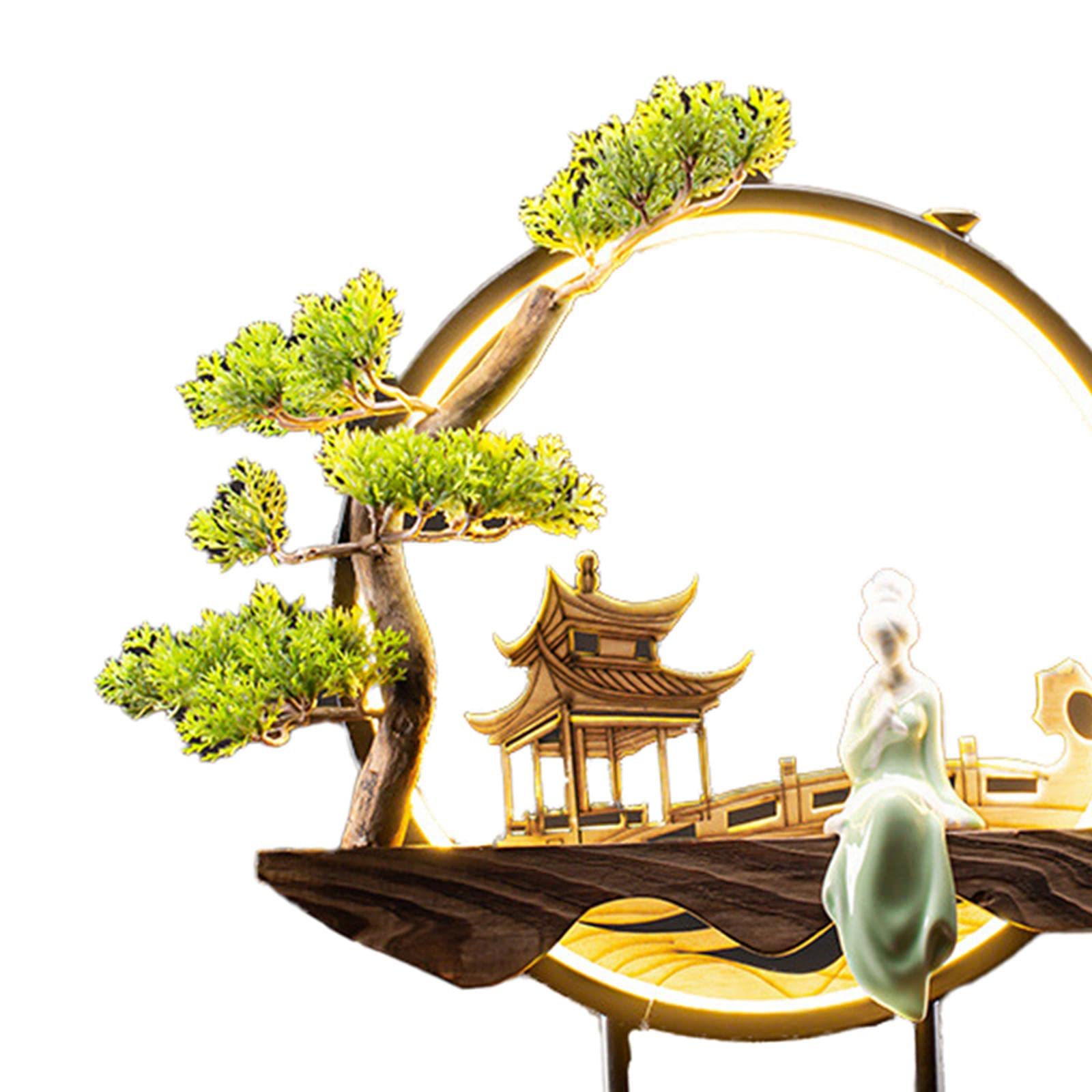 Lampada a LED Riflusso Bruciatore di Decorazione Figurine Luce Notturna Porta Creativo in Stile Cinese per Soggiorno con Portico da, Stile K