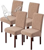 Vista 65 de Genina Fundas impermeables para sillas Parsons de comedor, fundas elásticas para sillas Parsons para comedor, cocina, funda protectora para silla
