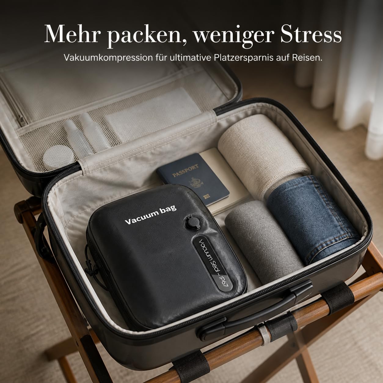Sottovuoto per Vestiti IP67, Grande | Struttura resistente, Borsa compressione indumenti, Organizzazione domestica, Per proprietari barche