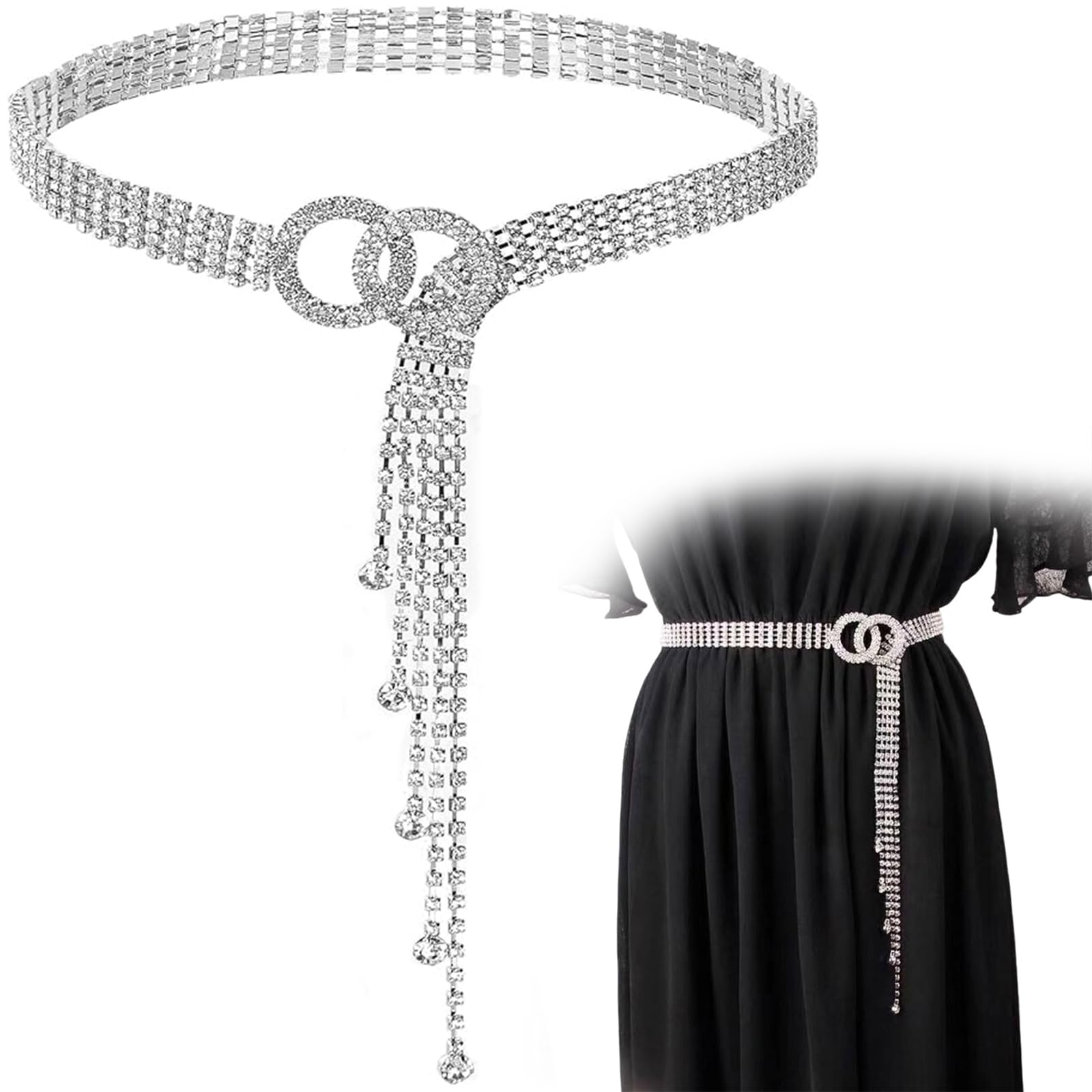 Ceinture à Paillettes Pour Femme - Ceinture élégante En Strass Pour