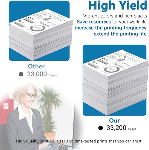 Miniatura 3 de MP C6003 - Cartucho de tóner negro de alto rendimiento, paquete de 2: cartucho de tóner MPC6003 841849 (hasta 33,200 páginas) de repuesto para