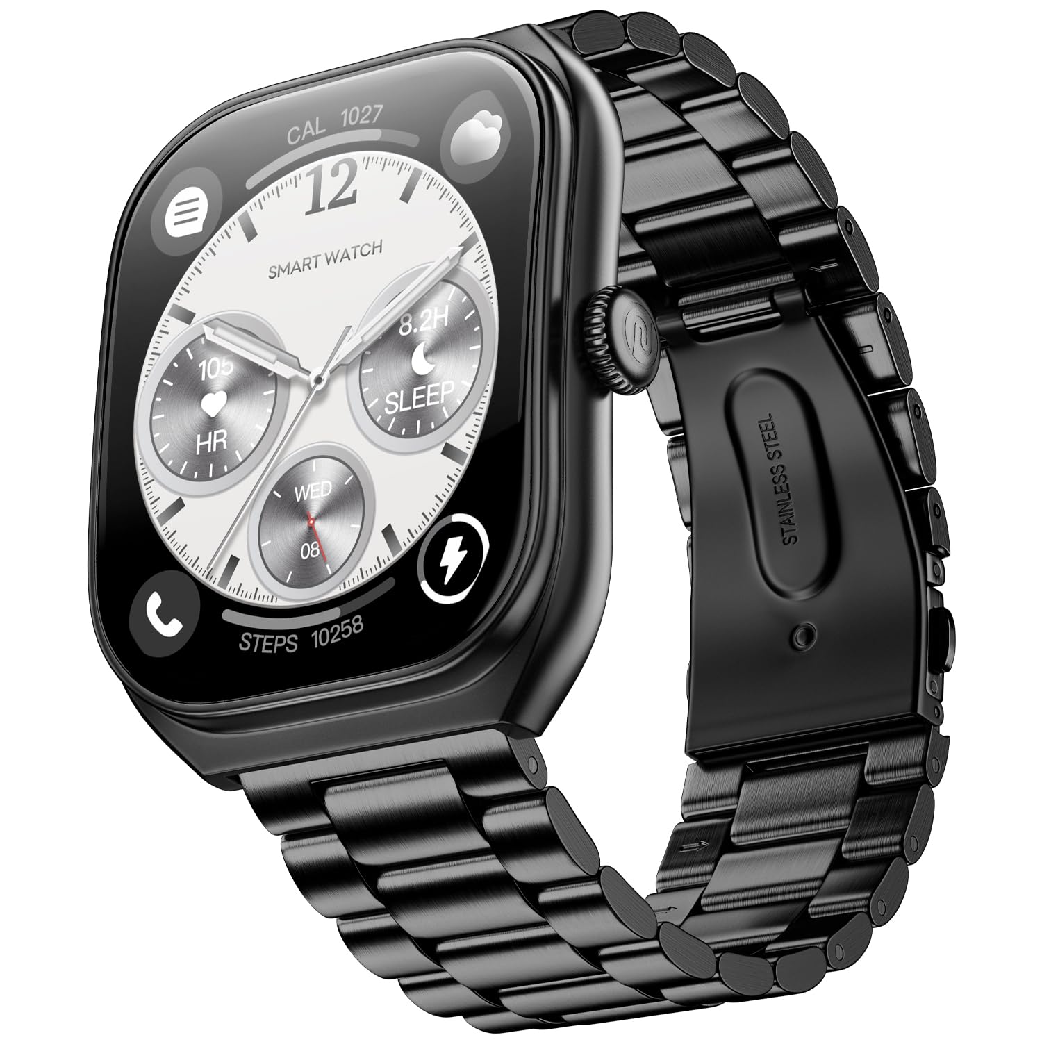 Noise Icon Arc 2.01" Immersive Curved Display Smartwatch, 10-Day Battery, 1ATM Water Resistant, Functional Crown, 100+ Sports Modes, Health Suite™, Voice Assistant, Built-in Games (Elite Black)-image-17
