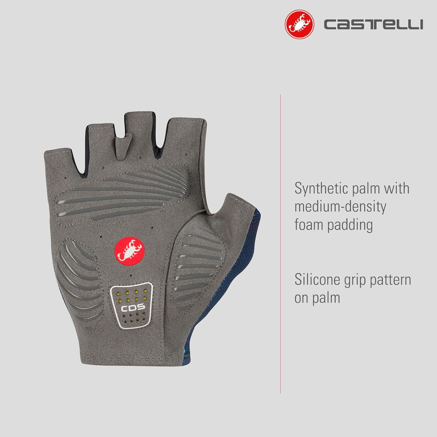 CASTELLI Men’s Competizione 3 Glove, Breathable Short-Finger Cycling Gloves with Foam Padding & Silicone Grip