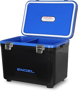 ENGEL Cooler Box 12.3 L - Leak-Proof, Drybox Cooler for Camping, Fishing, Hiking,Picnic - Mini Ice Boxes for 15 Cans, 38 x 25.4 x 28.5 CM - Small Cool Box for Drinks and Food