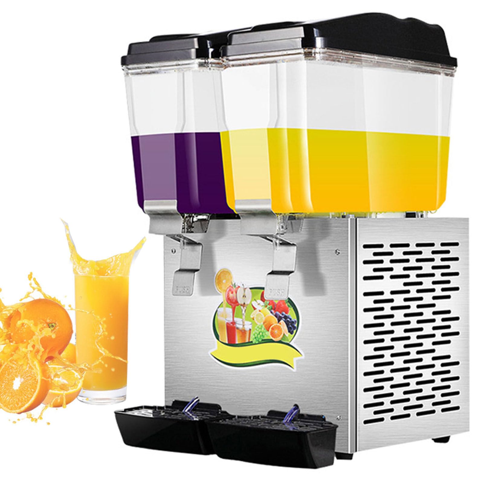 Dispensador de bebidas comercial de acero inoxidable, dispensador de bebidas de jugo transparente para desayuno, bufé, bares, hoteles