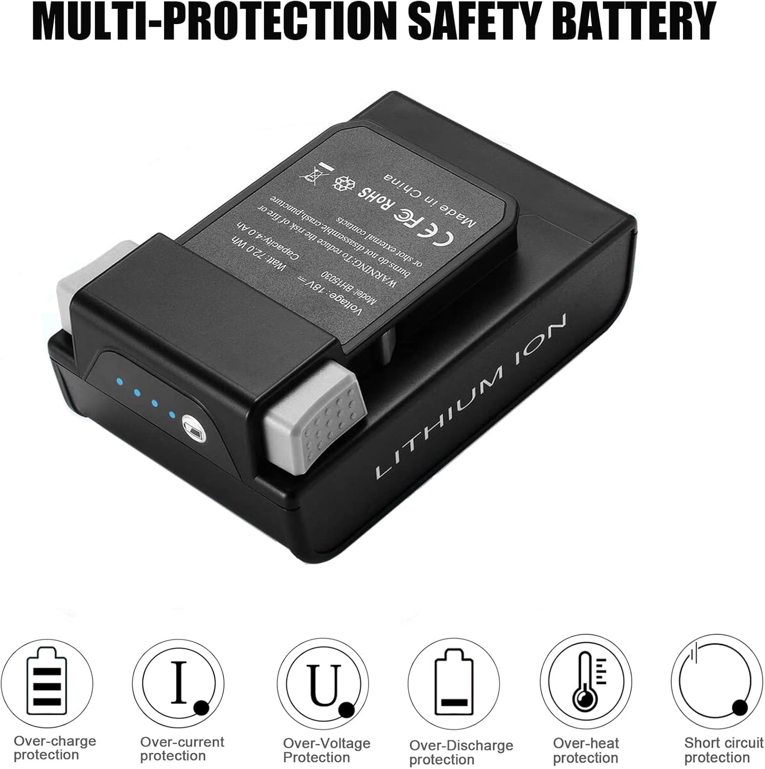 JYJZPB BH25040 4.0Ah Replacement Battery for Hoover ONEPWR, Compatible for BH15030 BH25030 BH15030PC2 Hoover ONEPWR Vacuum Cleaner (Note: Not Compatible with Hoover Linx 18V and 20V)