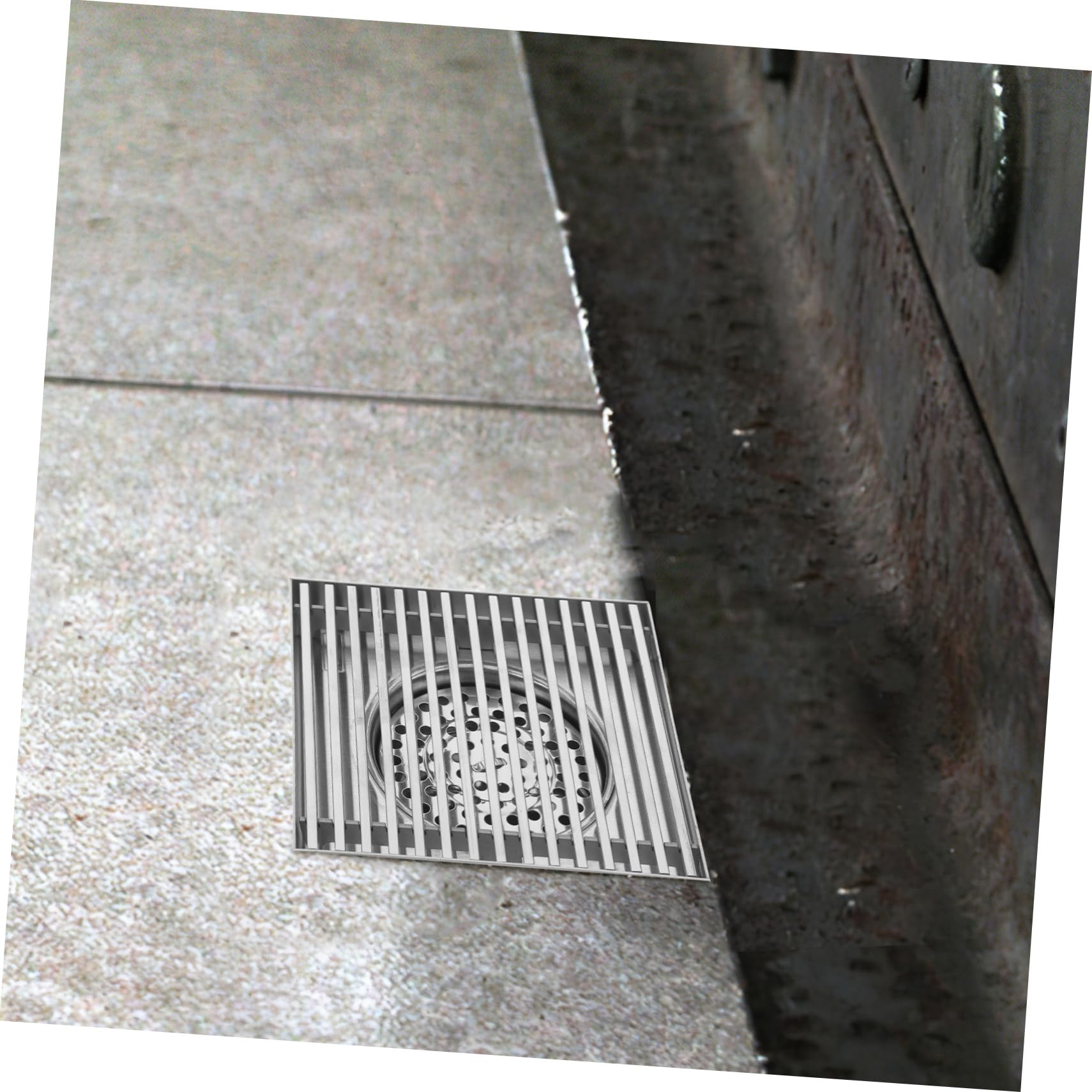 Operitacx Desagüe de Suelo de Acero Inoxidable Grande para Patio Baño Ducha Recogedor de Pelos Rejilla de Ducha