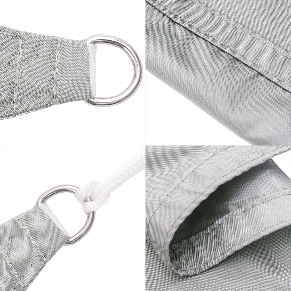 vidaXL Toldo de Vela poliéster Oxford 100% Gris Claro 2,5x2,5x3,5 m, toldo, Parasol, Carpa, toldos, parasoles, Carpas, entoldado, entoldados