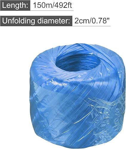 Miniatura 2 de MECCANIXITY Cuerda de plástico de nailon de poliéster para el hogar para embalar manualidades de jardinería, 1,476.4 ft de longitud total, azul