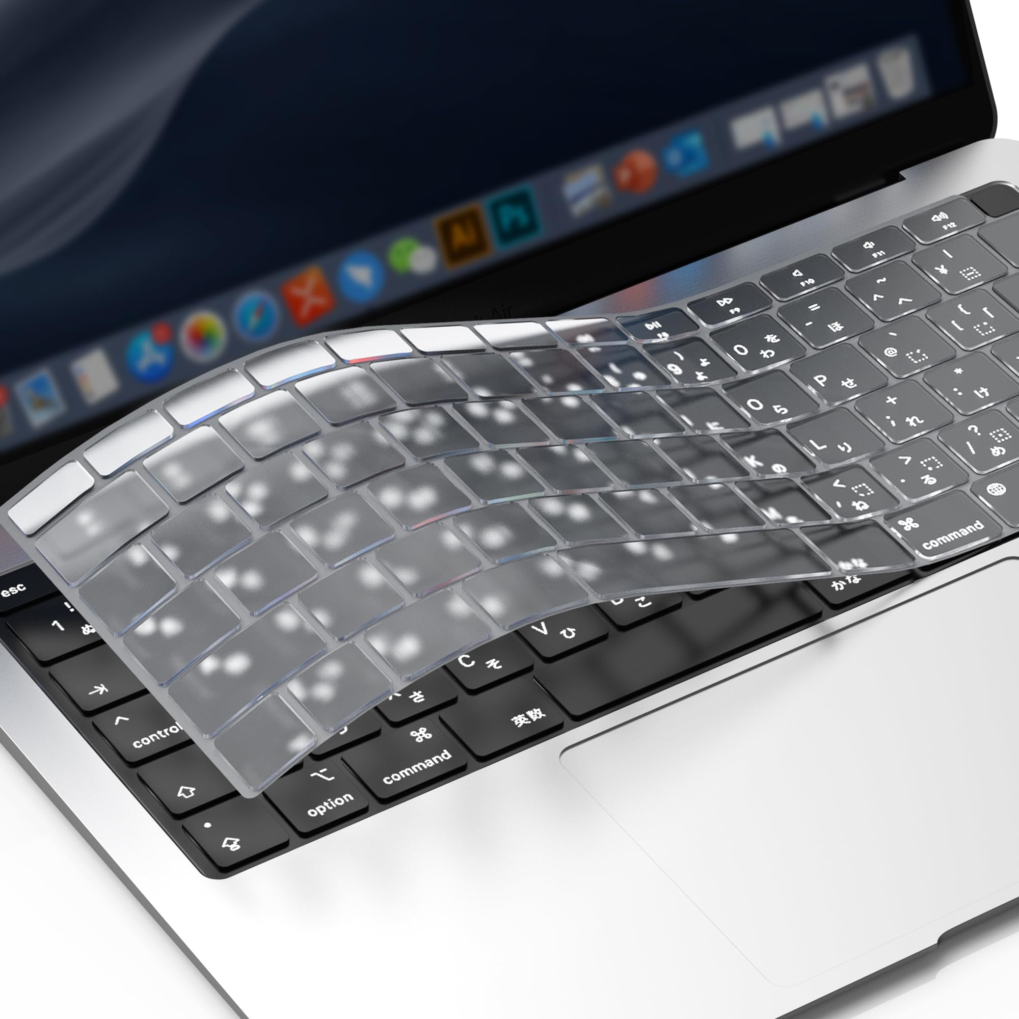 EooCoo Copritastiera Ultrasottile Compatibile con MacBook Neo 2026, MacBook Air M5 M4 M3 M2 13.6/15 2026-2022, MacBook Pro M5-M1 Pro/Max 14/16 2026-2021, Pellicola per Tastiera EU - TPU Chiaro
