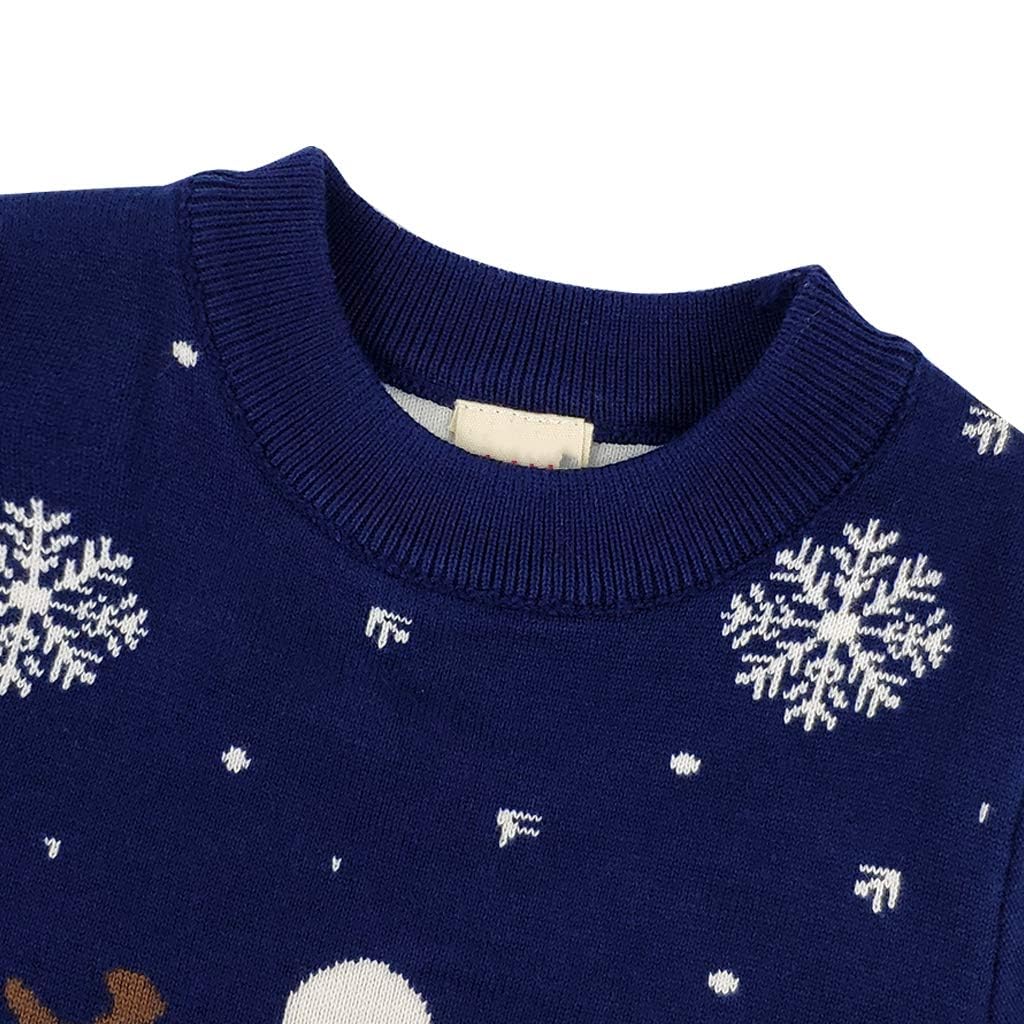 JiAmy Dziecięcy świąteczny sweter świąteczny sweter bluzy dla dziewczynek chłopców, J, 2 lat