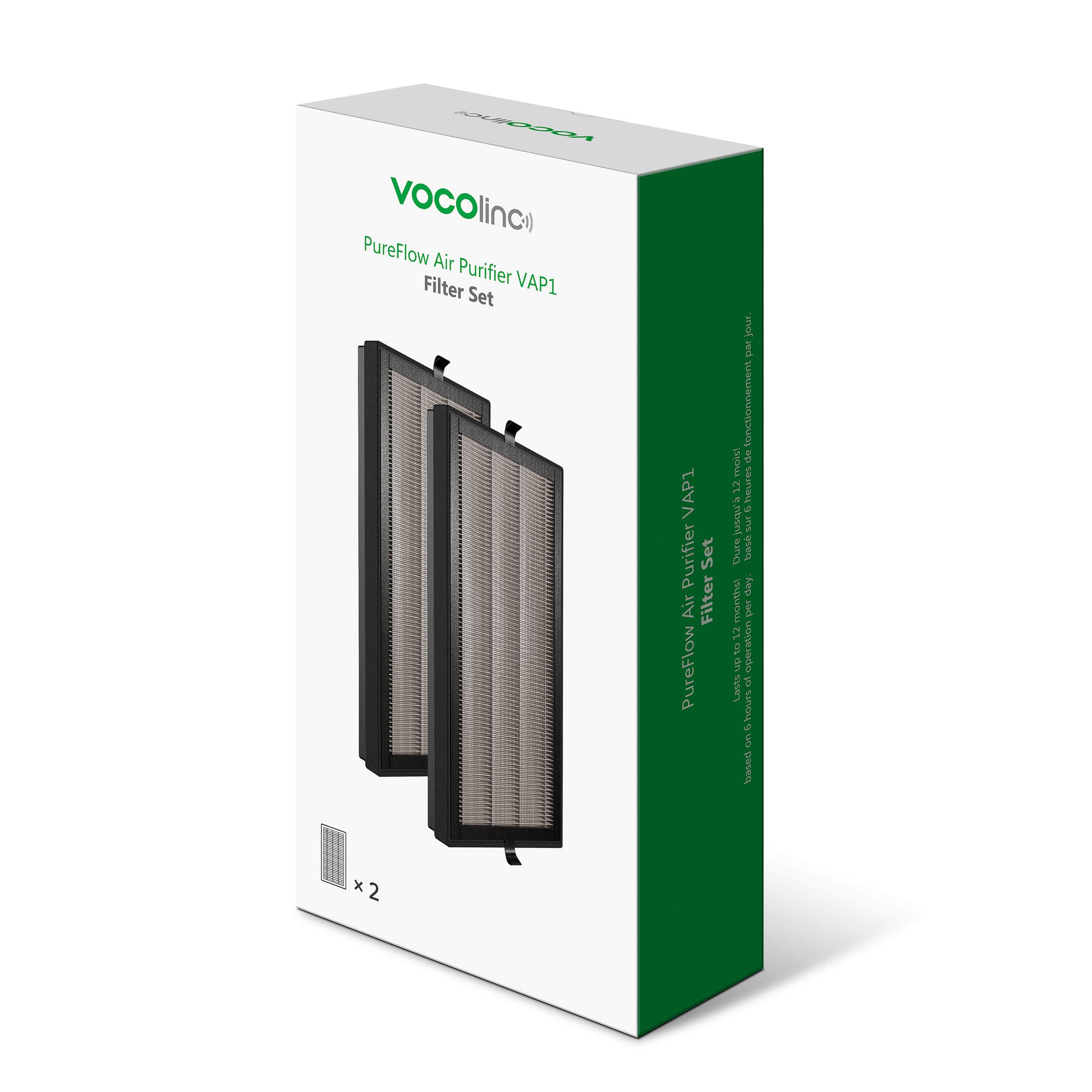 VOCOlinc True HEPA filtro de repuesto HomeKit purificador de aire VAP1 (1 par)