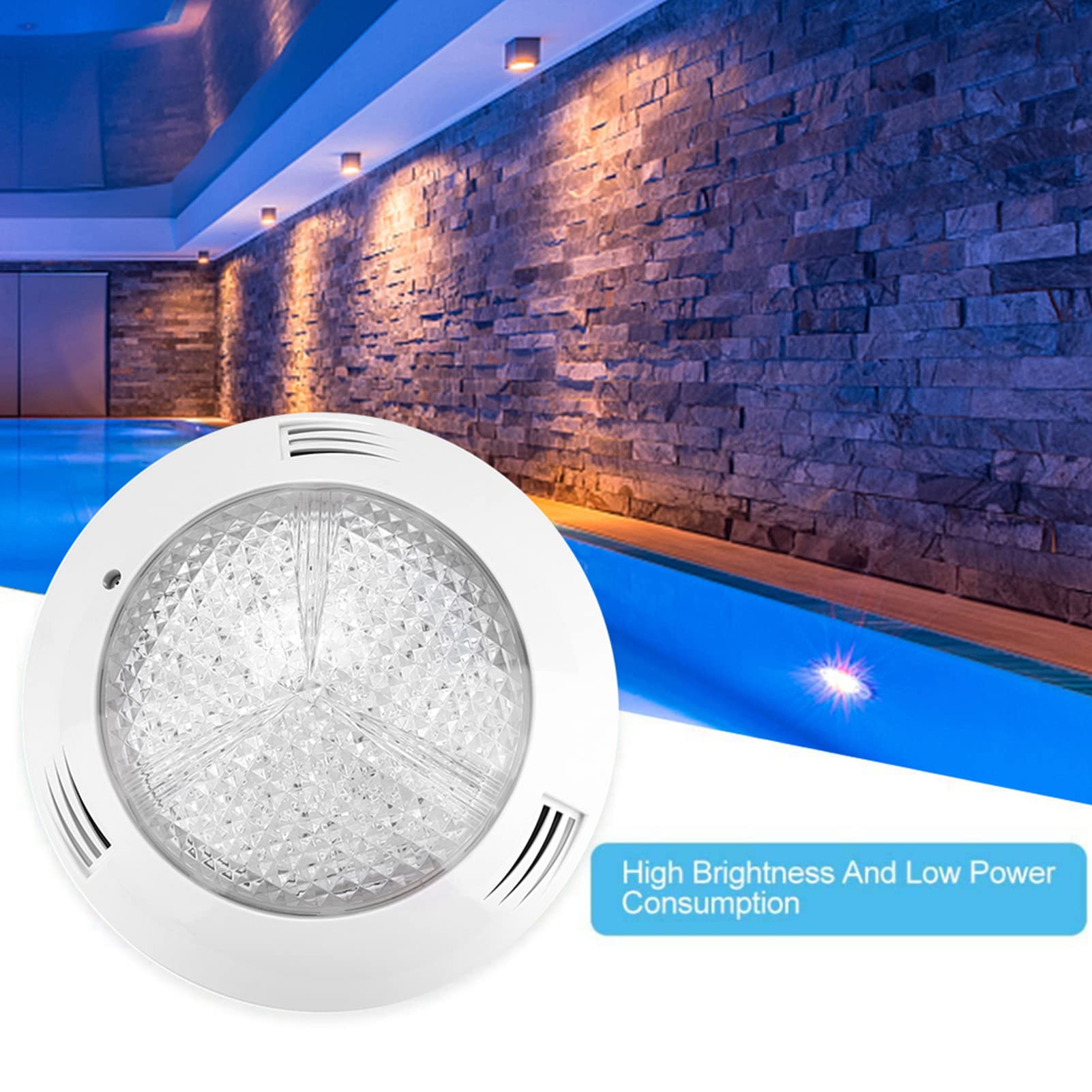 Haofy AC12V 35W RGB Unterwasserleuchte, IP68 wasserdicht mit Fernbedienung | 360 LEDs bunte Farben, langlebiges ABS-Gehäuse, Fernsteuerung für Farbwahl, schwimmbadteich geeignet, energiesparende Langzei