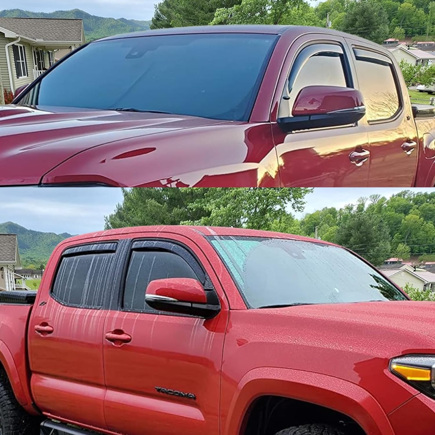 in-Channel Window Visors Rain Guards for Toyota Tacoma Double Cab 2024-2026 Window Wind Deflectors Sun Visor Vent Shades