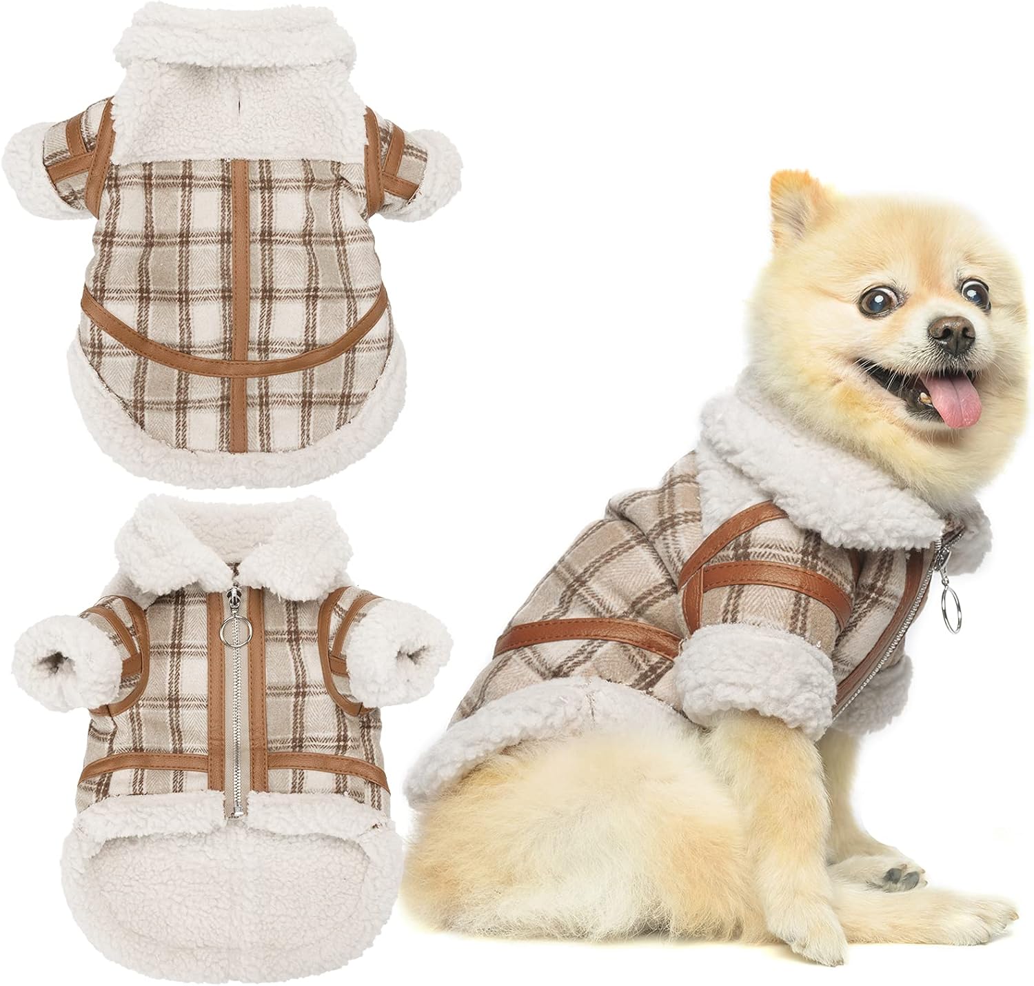 Warm Plaid Dog Winter Coat for Small-Medium Dogs Kuwait Ubuy