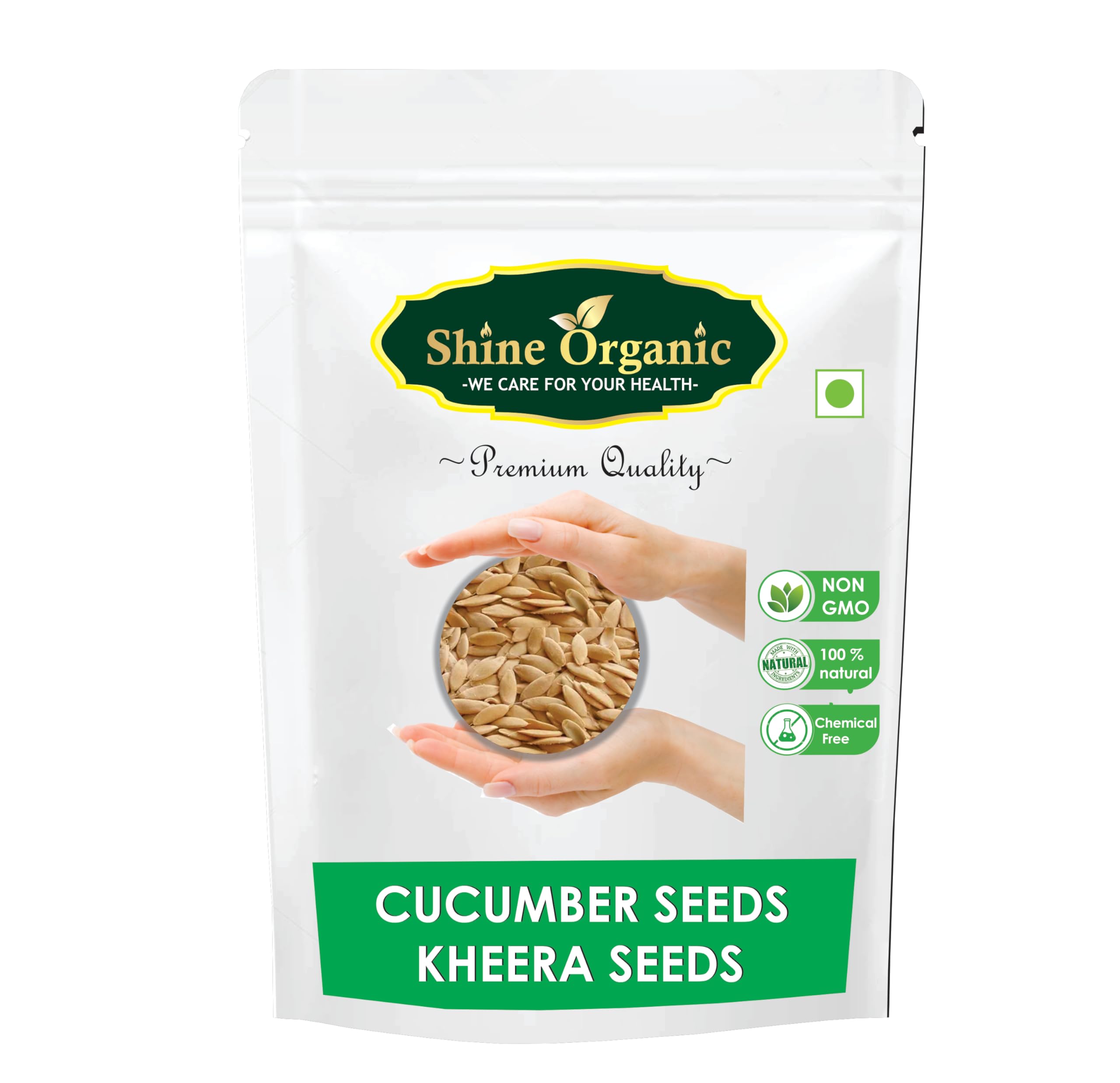 Shine Organic Cucumber Seeds for Eating | Kheera Magaz | Kheera Seeds | - (100 GM) Beej Khira,High in Protein.Nutrients Rich