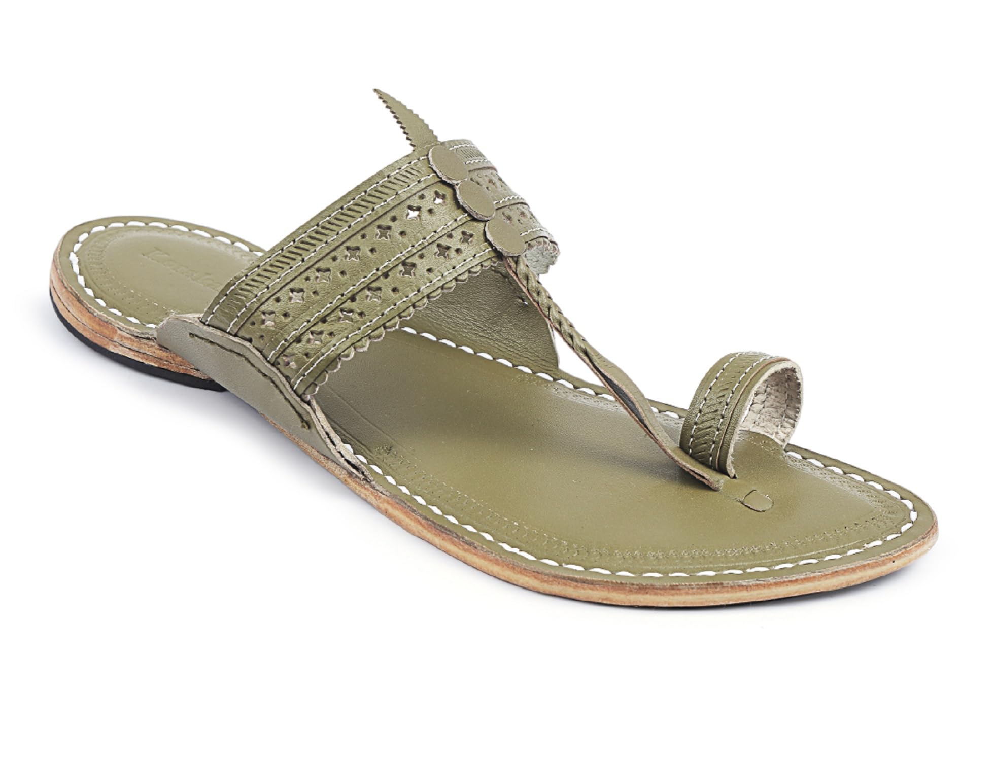 korakari Men's Unique Seaweed Kolhapuri Chappal Star Punching Designed Smooth And Comfortable Stylish Durable Flip Flops Anti Slip Design Slippers Traditional Indian Footwear-picture-34