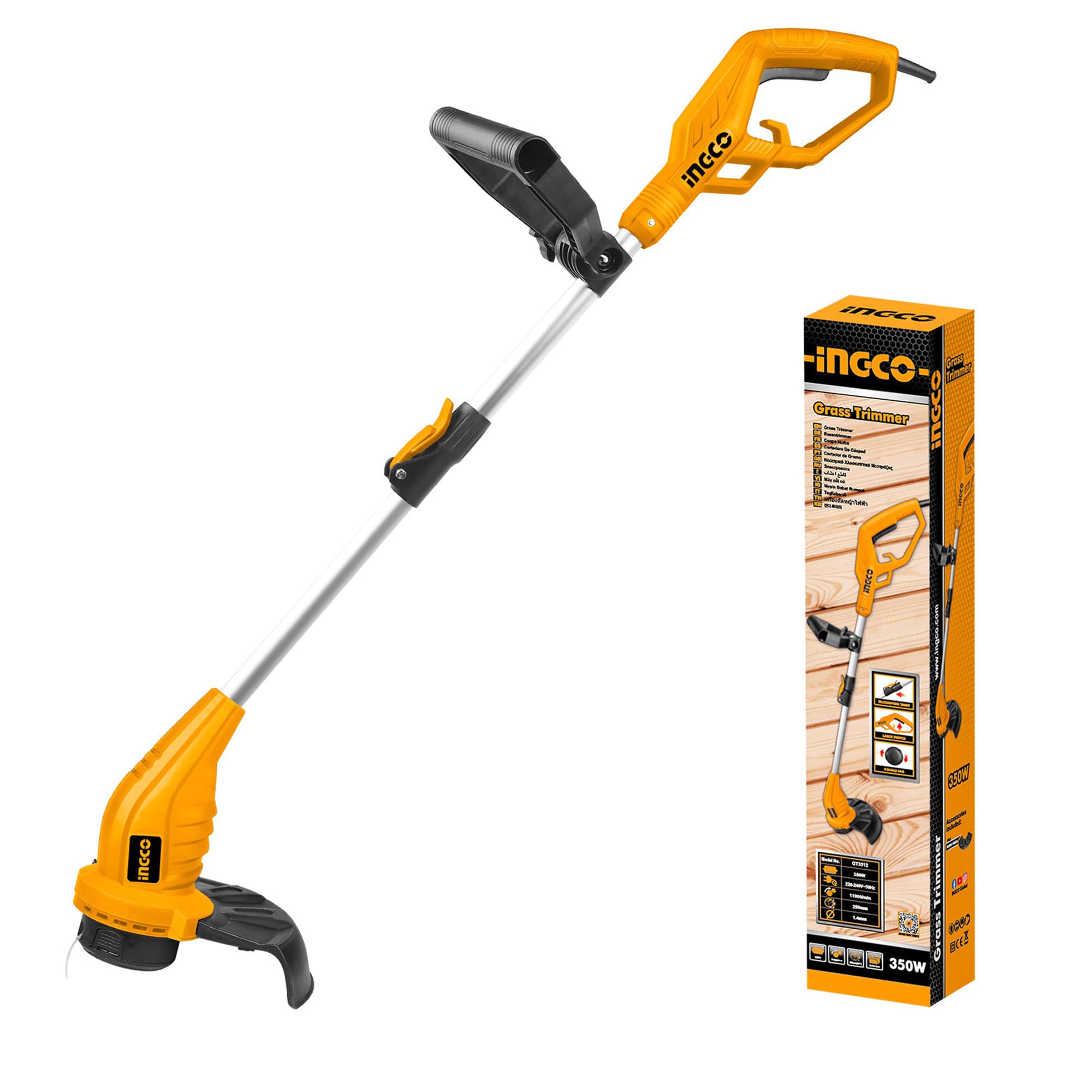 INGCO Corded Grass Trimmer, Electric Strimmer, 11000 RPM, Comfortable Handle for Heavy Duty Weed Cutting (B0D9B6BWQ7) Amazon Price History, Amazon Price Tracker