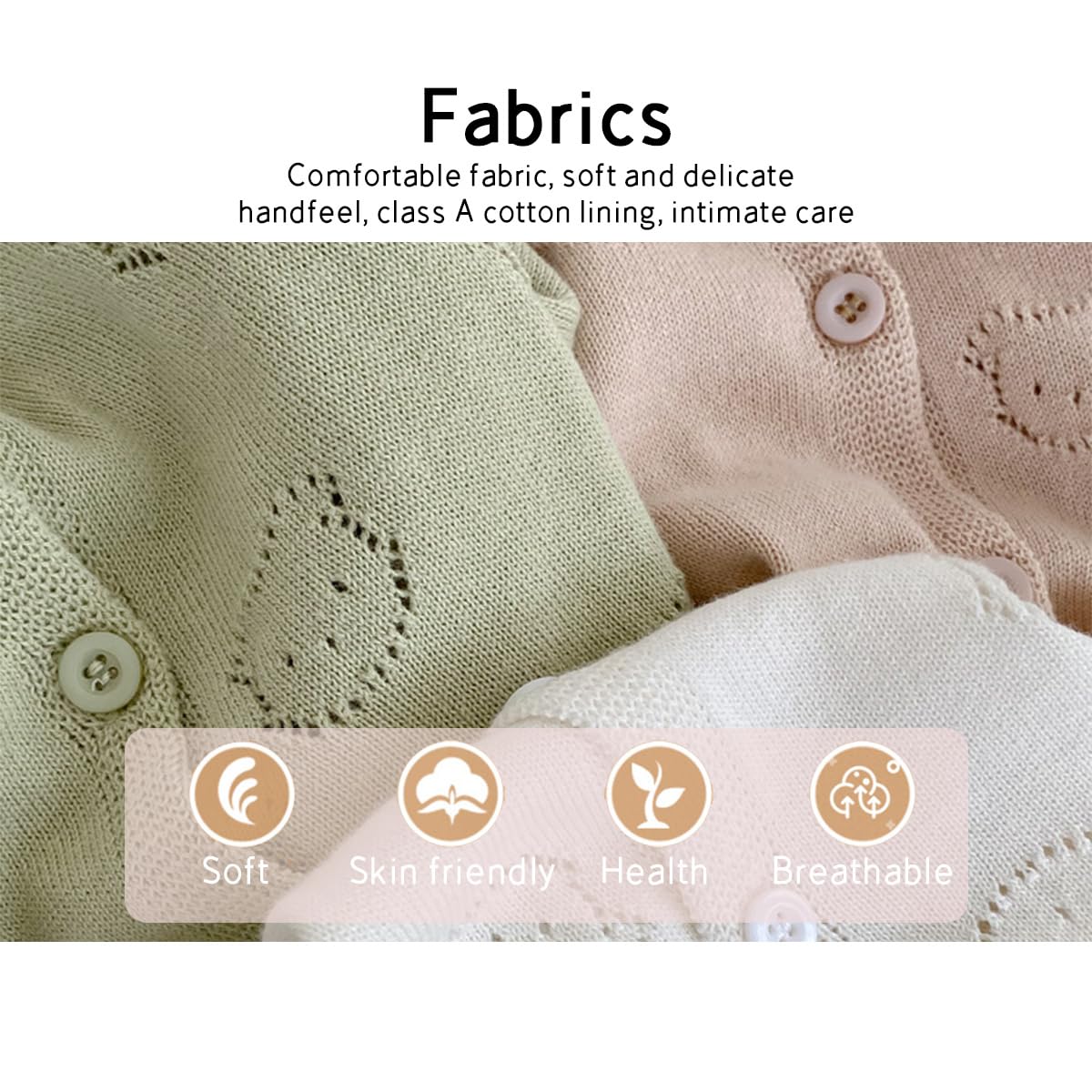 Bambini Neonate Maglione Lavorato a Maglia Sottile Cardigan, Manica Lunga Maglia Giacca Coprispalle Tinta Unita Chiusura Manica Lunga Giacca, Morbido, Girocollo, con Bottoni 1-11 Anni