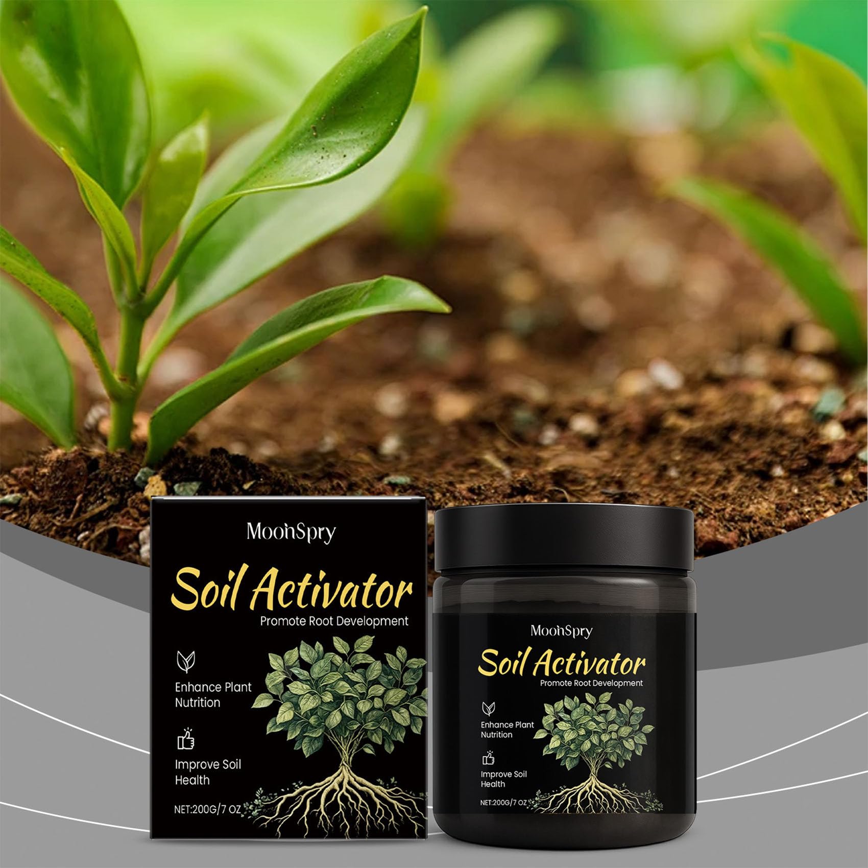 Soil Pro Activator, Water Soluble Formula for Vegetables, Flowers, Houseplants, Indoor and Outdoor Plant Care (1pcs)